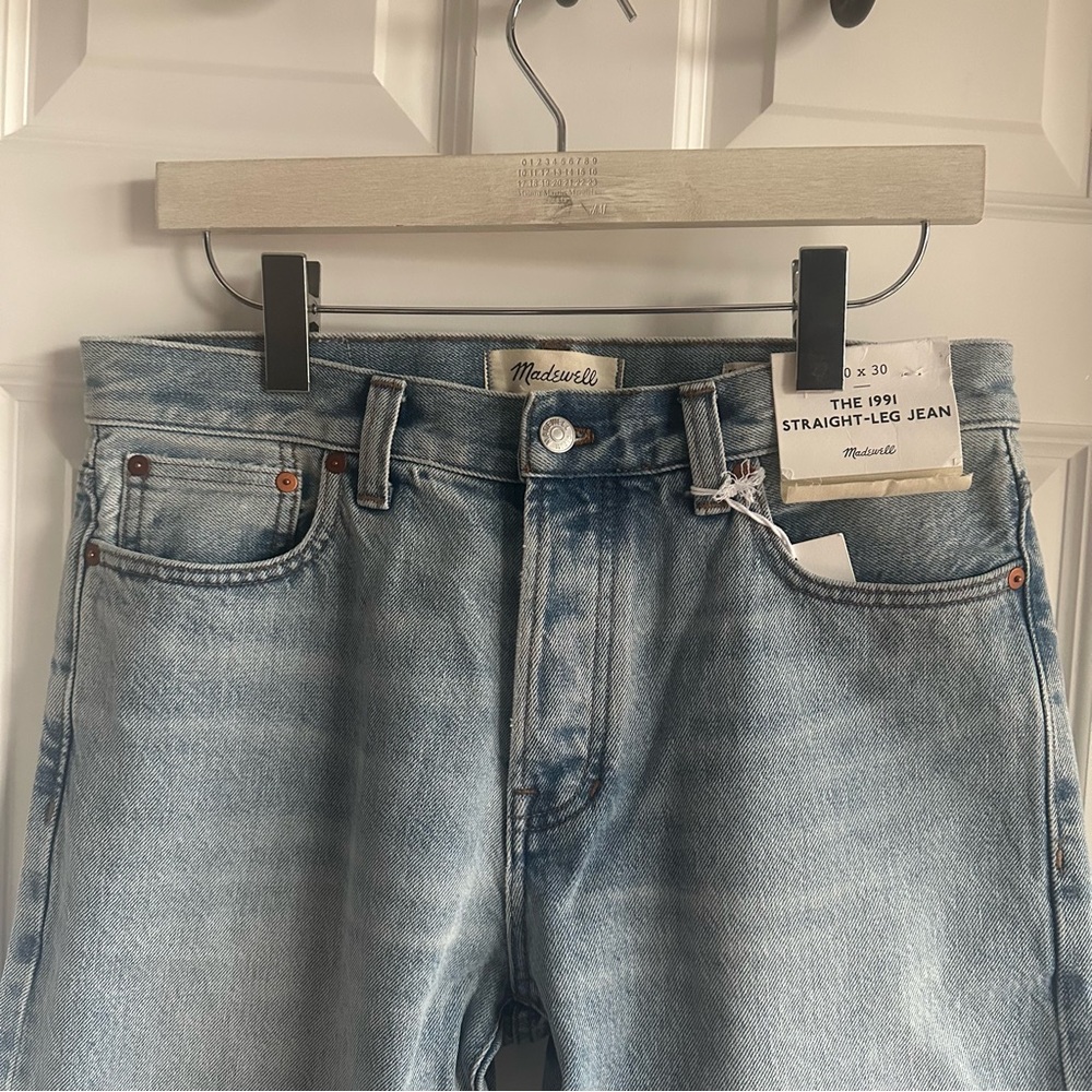 Madewell Straight Leg Selvedge Jean 30x30 - Picture 2 of 3